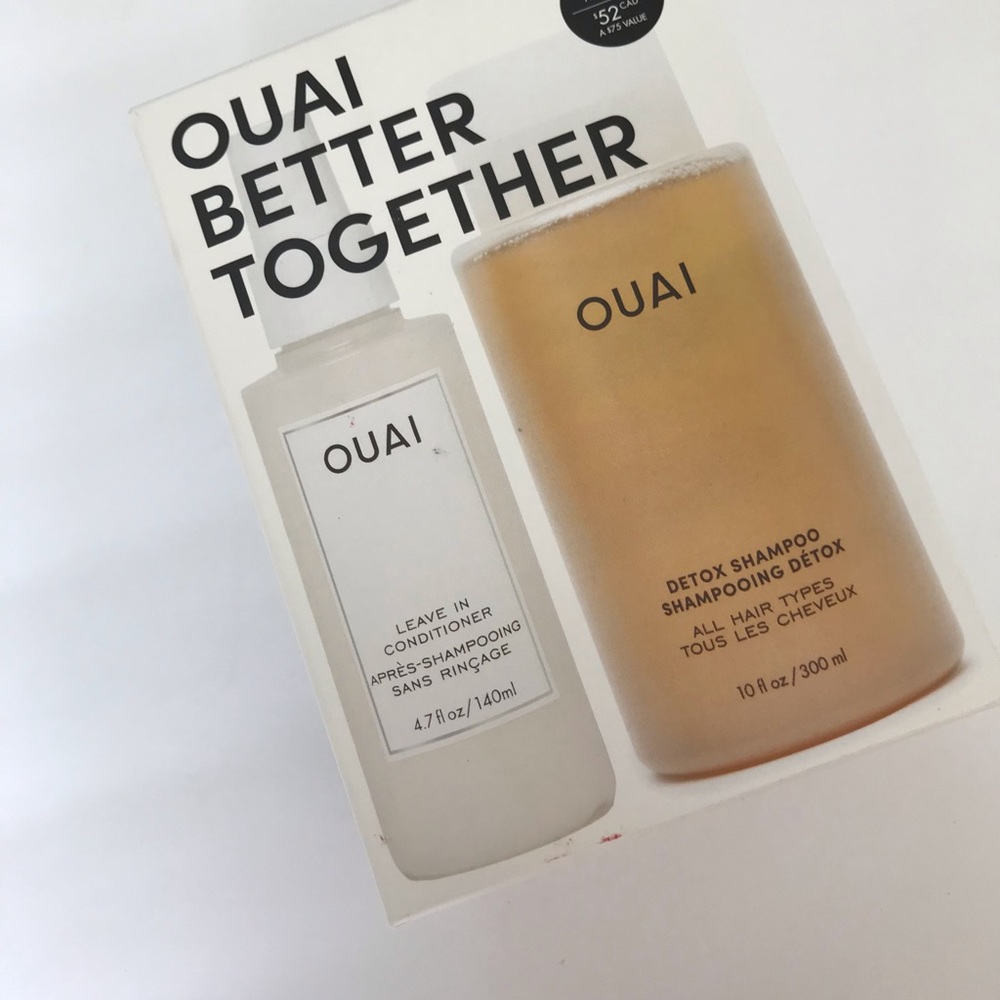 COPY - COPY - OUAI Set Leave in conditioner and Detox shampoo